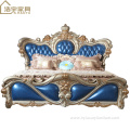 french European king leather bed furniture